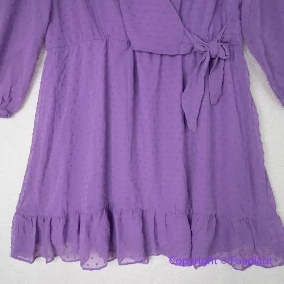 New! City Chic Wild Dobby Dress  lilac purple,  women plus‎ size 18 - Picture 5 of 16